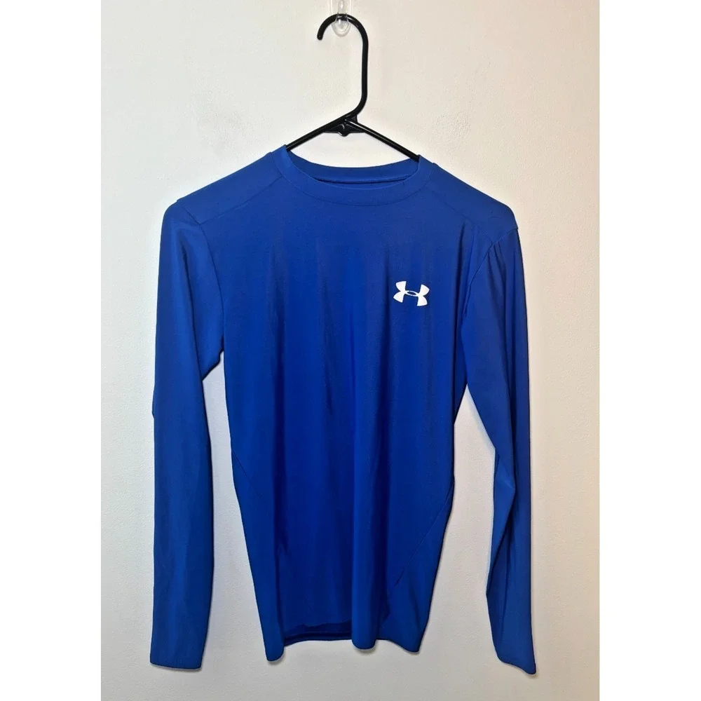Blue Under Armour Heat Gear Compression Top Size Medium Adult